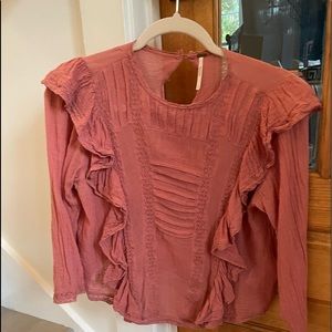 Dusty Pink FREE PEOPLE Blouse